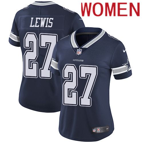 Women Dallas Cowboys #27 Jourdan Lewis Nike Navy Vapor Limited NFL Jersey->women nfl jersey->Women Jersey